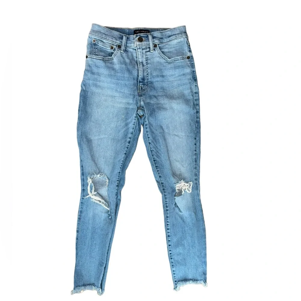 Lucky Brand High Rise Skinny Bridgette Ankle Jean Light Wash Women’s 4/27 - Picture 1 of 7
